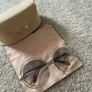 Chloe oversized 62mm round sunglasses